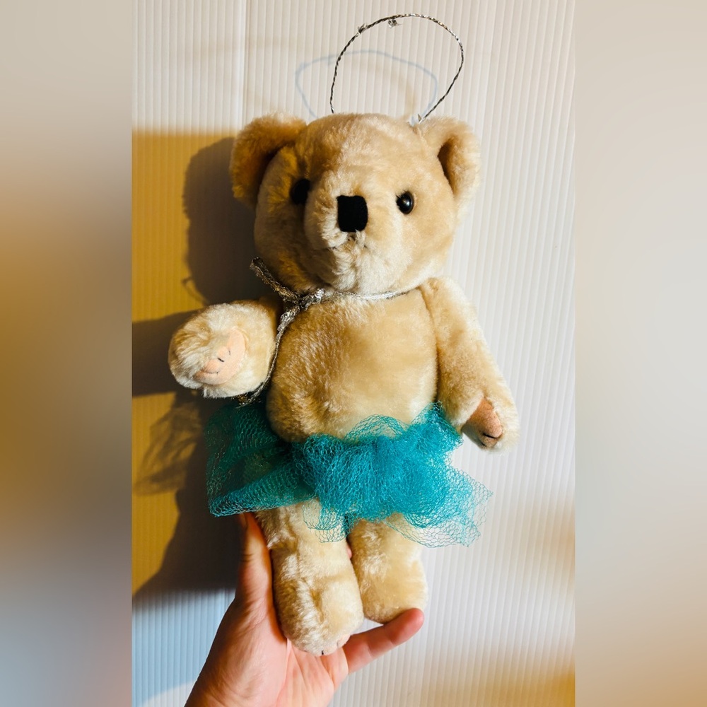 Plush Bear Toy with Teal Tulle Skirt - Kids Toy